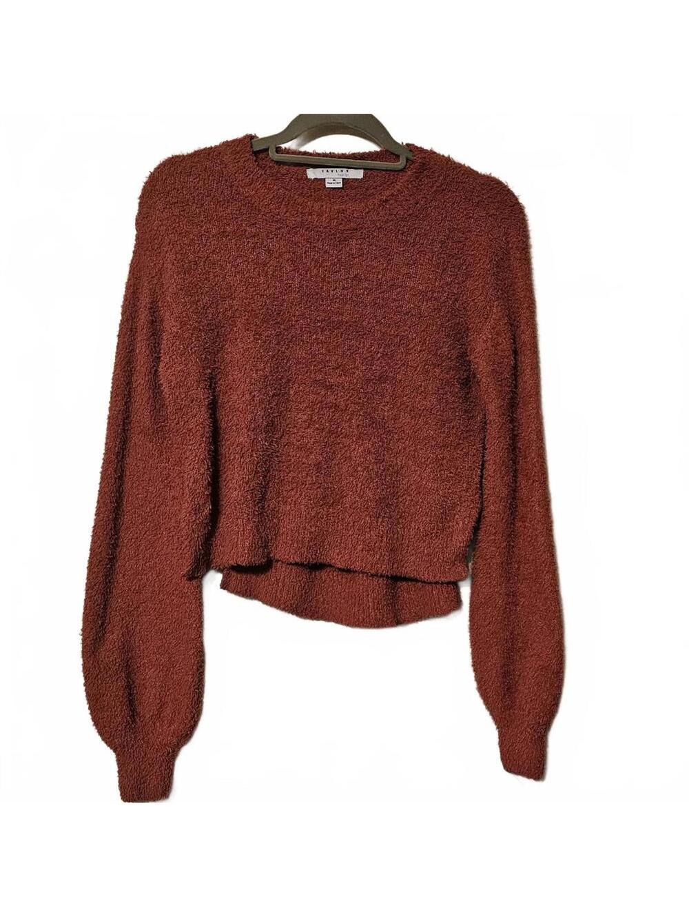 Favlux cropped Cinnamon colored eyelash sweater  Size M